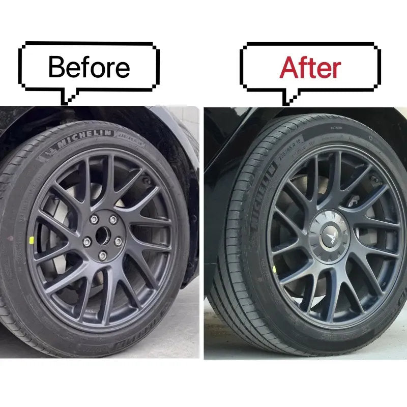 Tesla Model 3 2024 Wheel Center Caps - 18/19 inch ABS Hub Caps - Full Coverage Protection & Easy Snap-On Installation-3