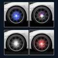 Tesla Model Y Center Caps - LED Floating Magnetic Levitation Hub Caps for 20" Wheels | 4pcs Set 20 inches Model Y