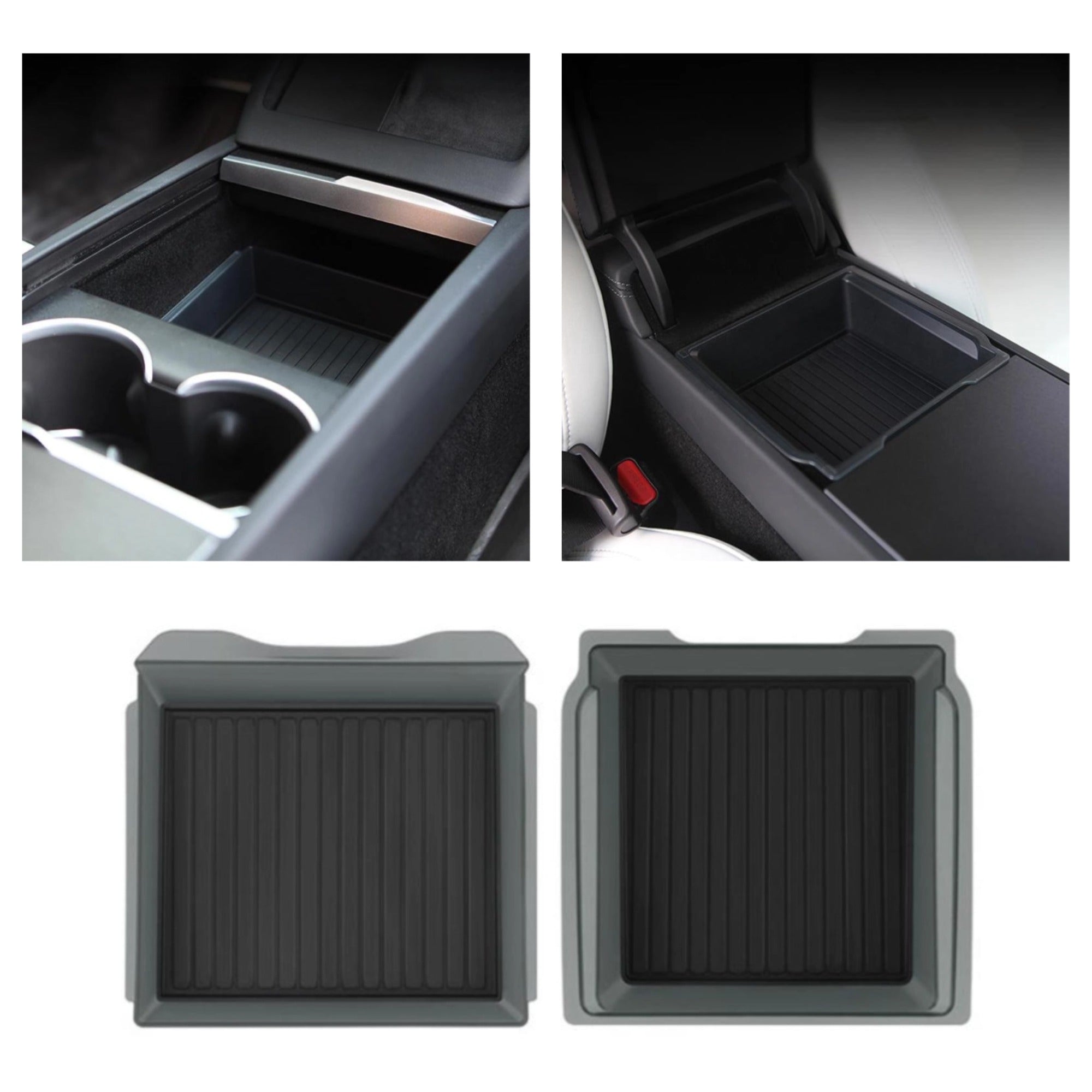 Central Console Armrest Storage Box for Model Y Juniper & Model 3 Highland