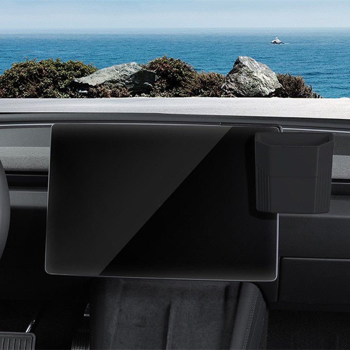 Central Screen/Seat/Dash Trash Can for Tesla Model 3/Y For Model 3 (2024-ON) & Model Y (2025.3-ON) Center Console Screen Black