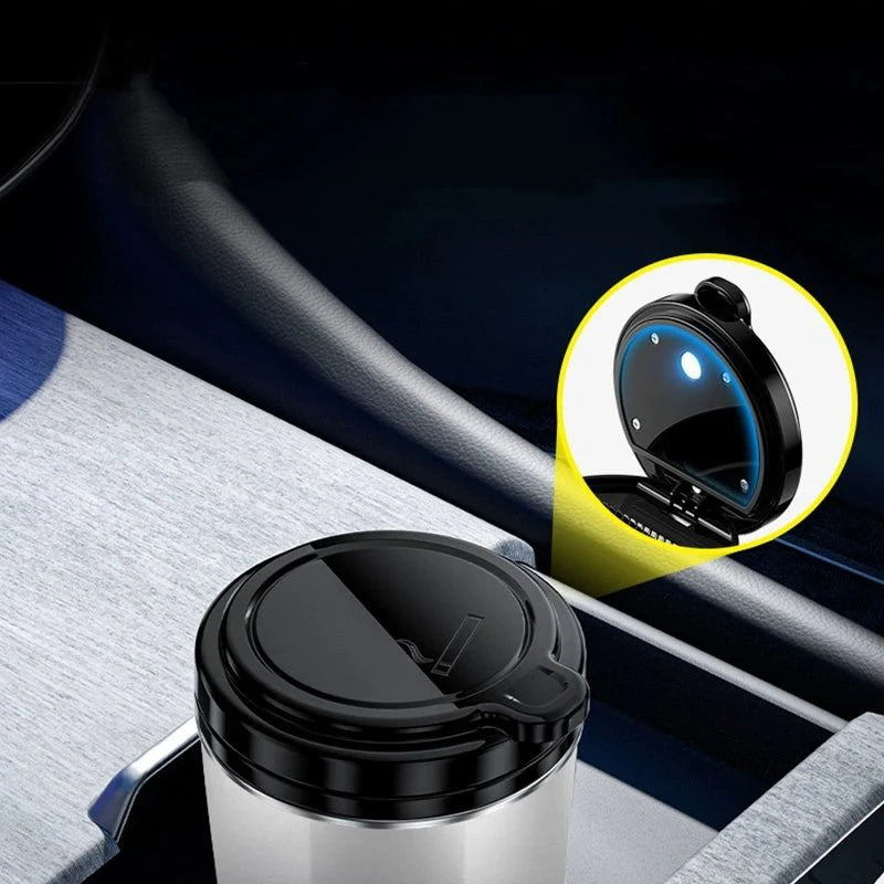  Cup Holder Ashtray with Light for Tesla - Teskay