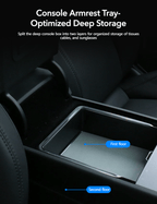 Console & Armrest Triple Storage Pack for Model Y Juniper & Model 3 Highland
