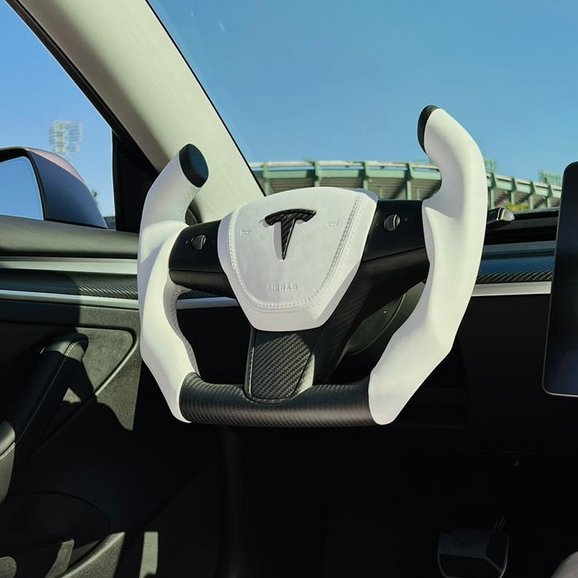 Custom Carbon Fiber Steering Wheel for Tesla Model 3/Y - Teskay