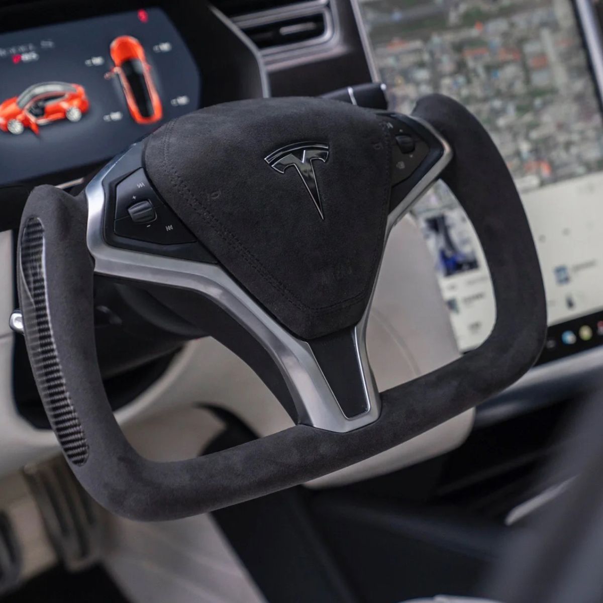 Custom Yoke Steering Wheel Replacement for Tesla Model X / S 2012-2020 - Teskay