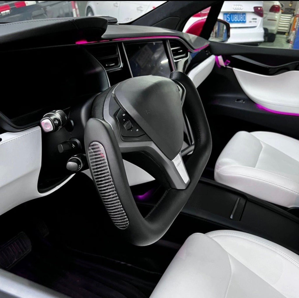 Custom Yoke Steering Wheel Replacement for Tesla Model X / S 2012-2020 - Teskay