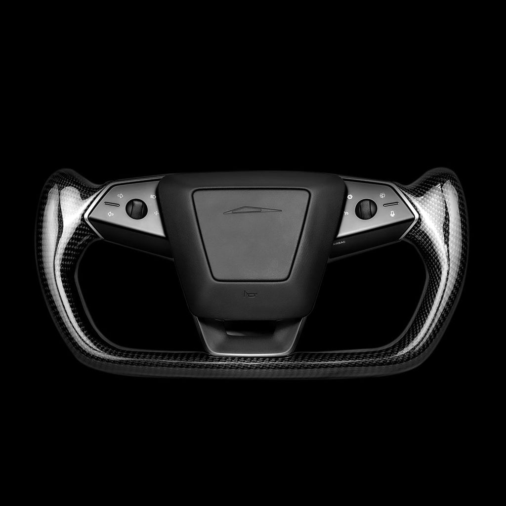 Carbon Fiber Yoke Steering Wheel for Cybertruck - Teskay