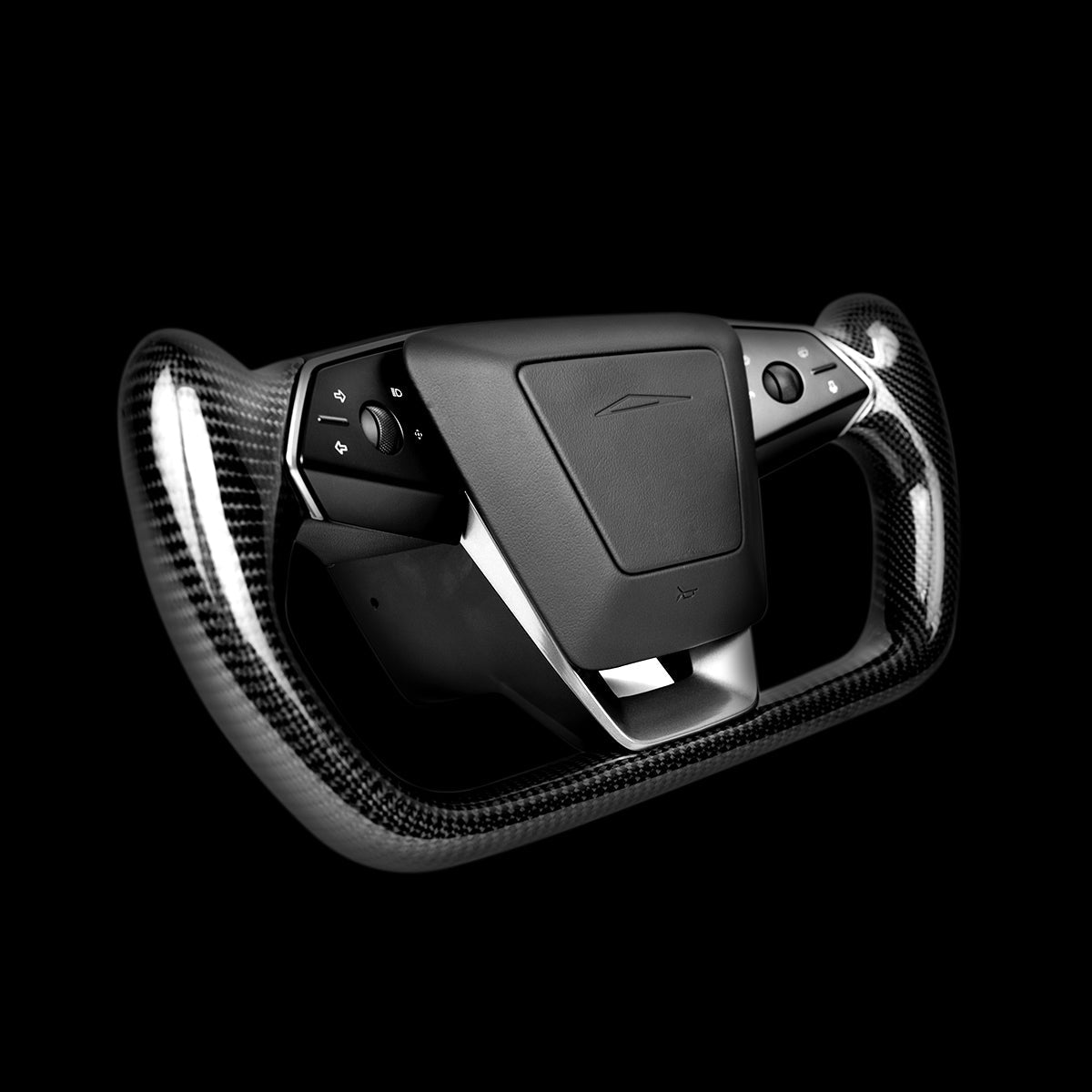 Carbon Fiber Yoke Steering Wheel for Cybertruck - Teskay