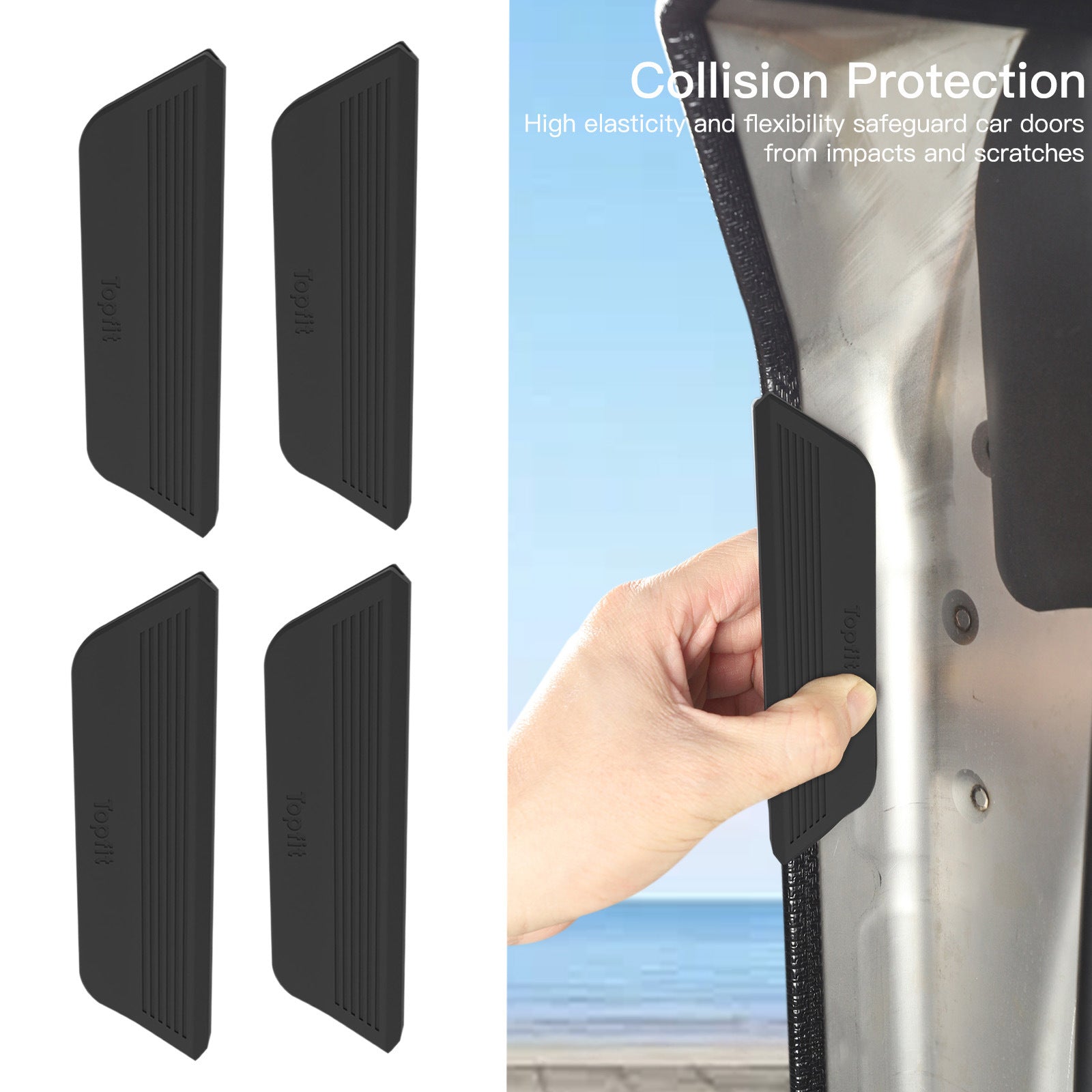 4-Pack Black Silicone Armrest Pads for Cybertruck - Teskay