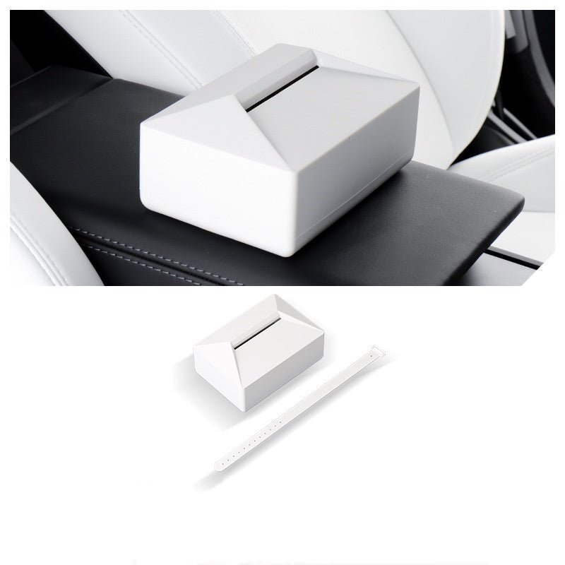 Cybertruck Style Multi-Function Tissue Box for Tesla White