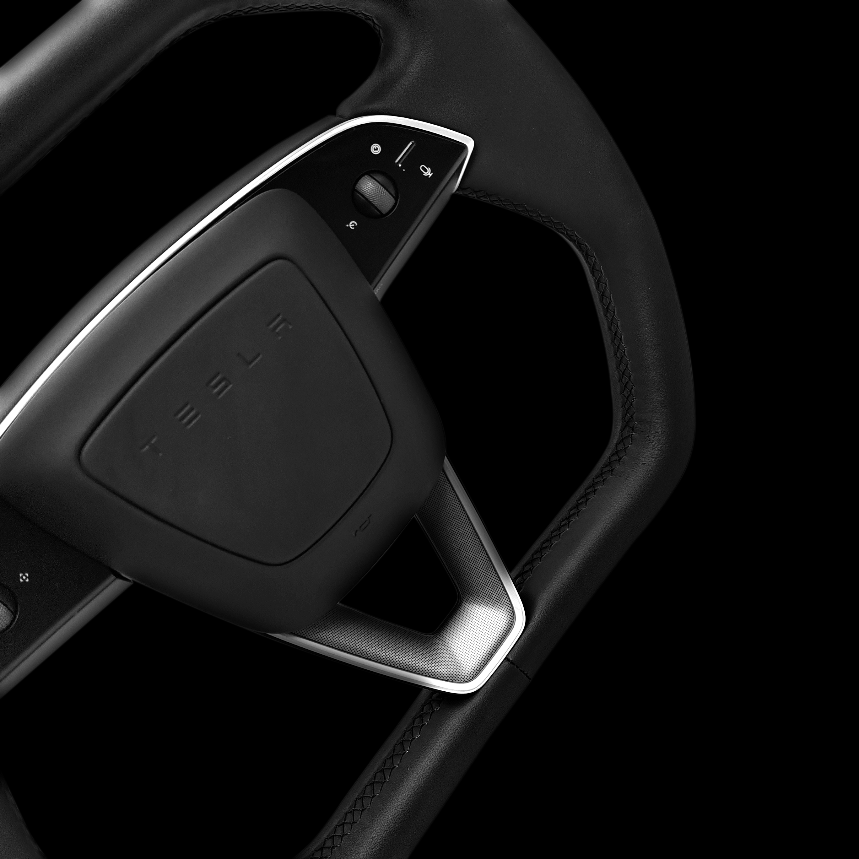 Cybertruck Style Steering Wheel for Model Y Juniper & Model 3 Highland - Teskay