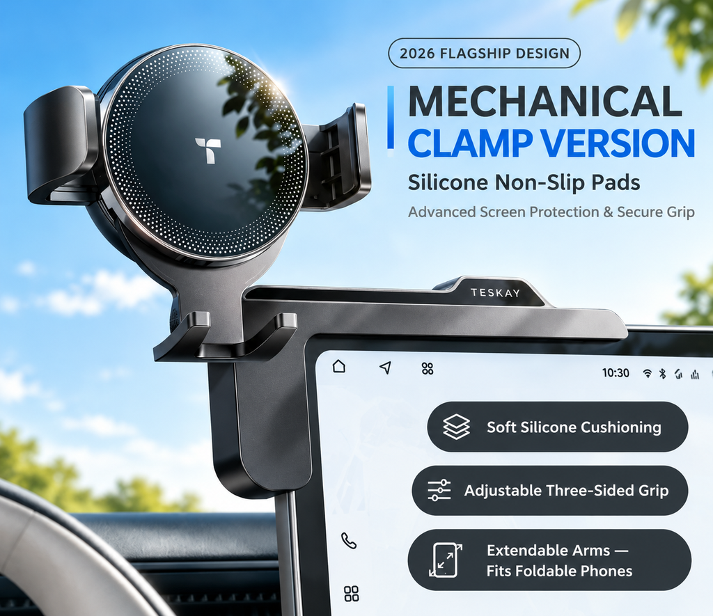TESKAY Screen-Edge Phone Mount for Tesla