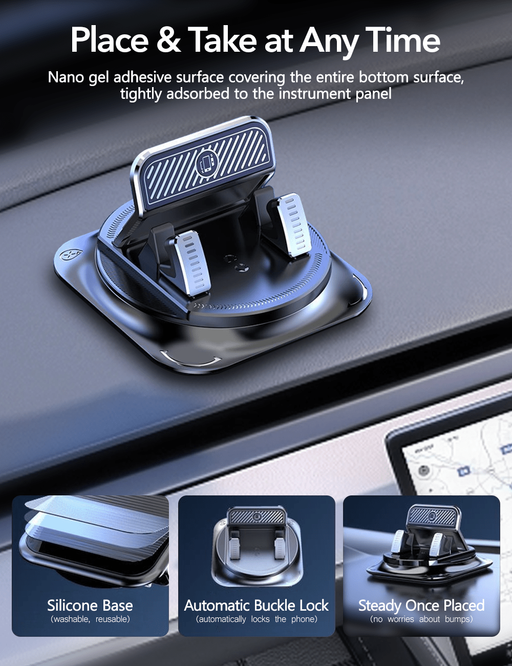 Dashboard Phone Holder for Tesla - Teskay
