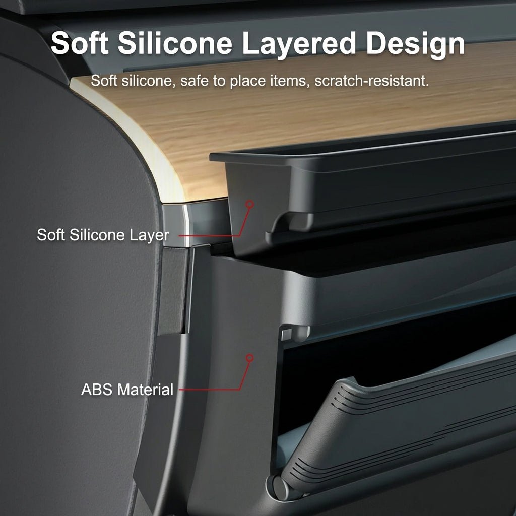 Dashboard Side Organizer & Mini Glove Box for Tesla Model Y Juniper 2025+ (LHD)