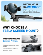 TESKAY Screen-Edge Phone Mount for Tesla