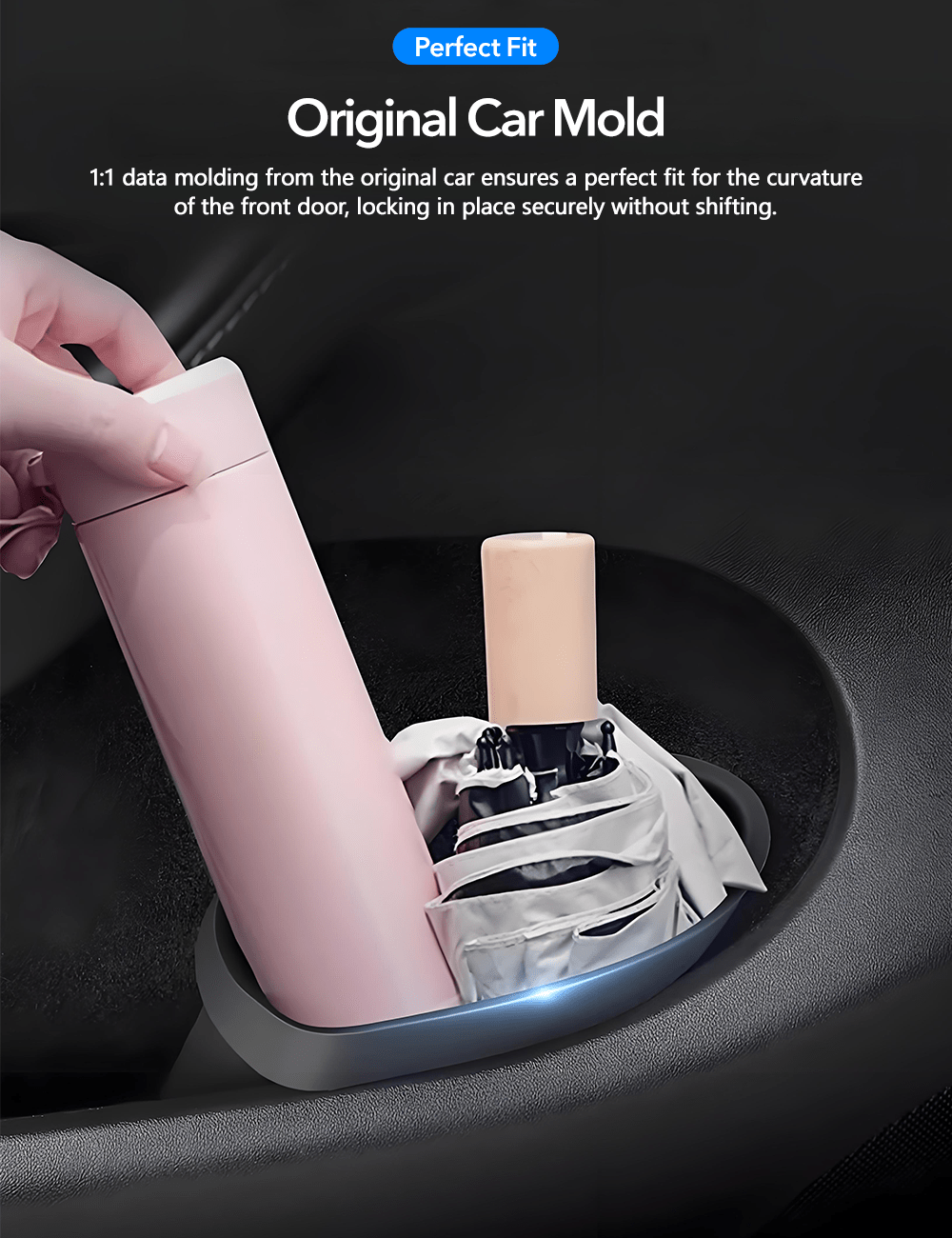 Door Side Storage trash can For Tesla Model 3/Y【2pcs】