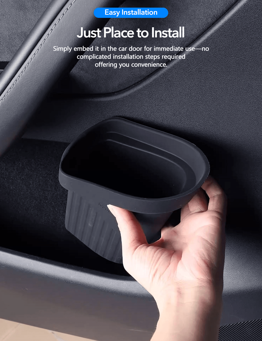 Door Side Storage trash can For Tesla Model 3/Y【2pcs】