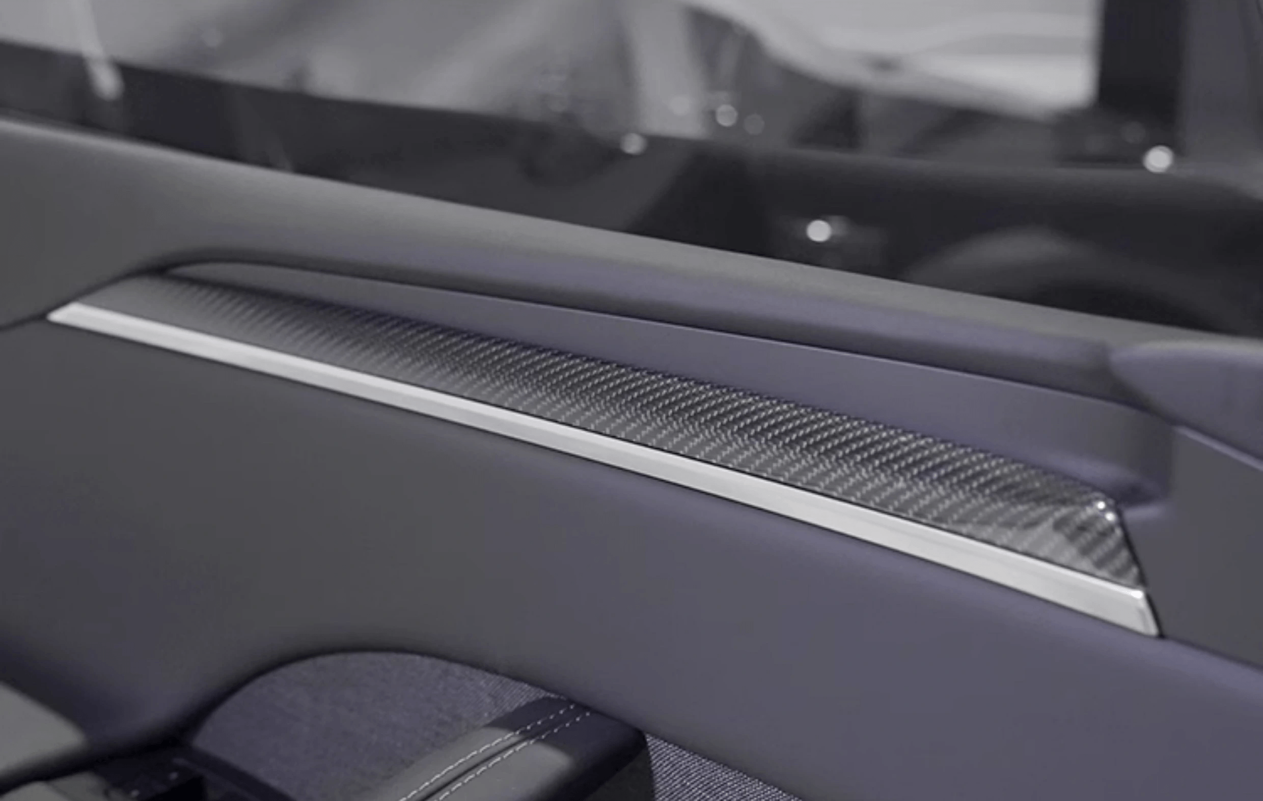 Door Trim Dry Carbon Fiber Overlay for Tesla Model S/X - Teskay