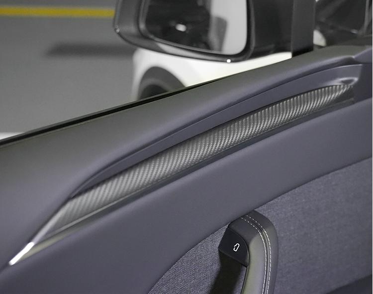 Door Trim Dry Carbon Fiber Overlay for Tesla Model S/X - Teskay