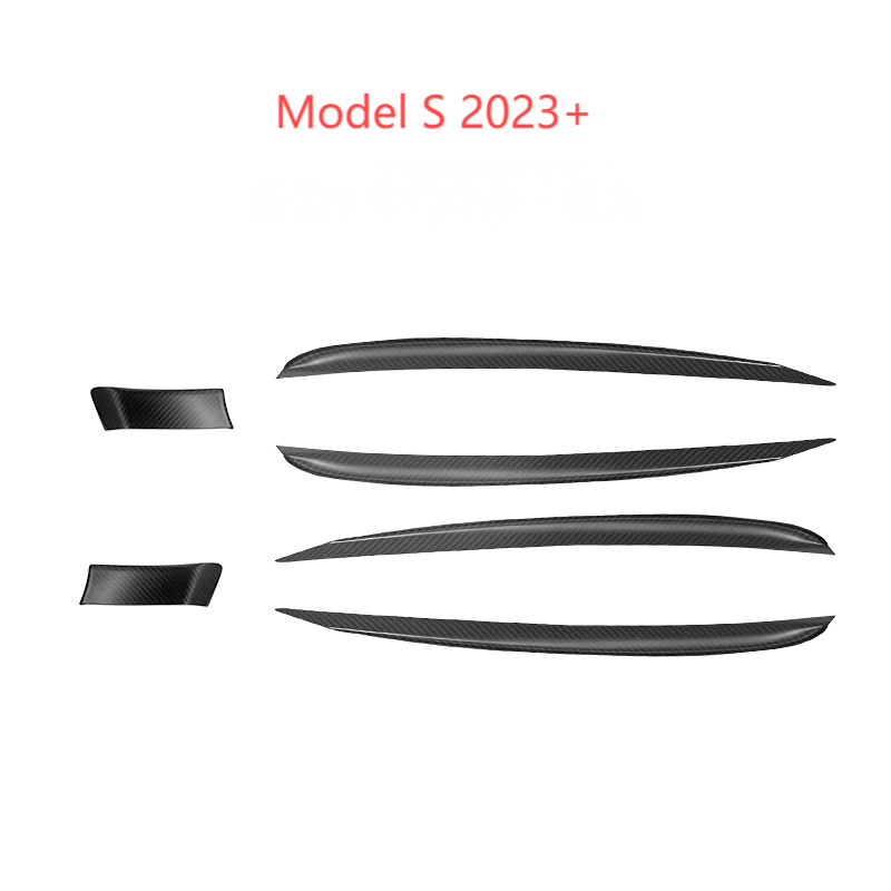 Door Trim Dry Carbon Fiber Overlay for Tesla Model S/X - Teskay