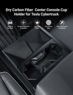 Dry Carbon Fiber Center Console Cup Holder for Tesla Cybertruck - Teskay