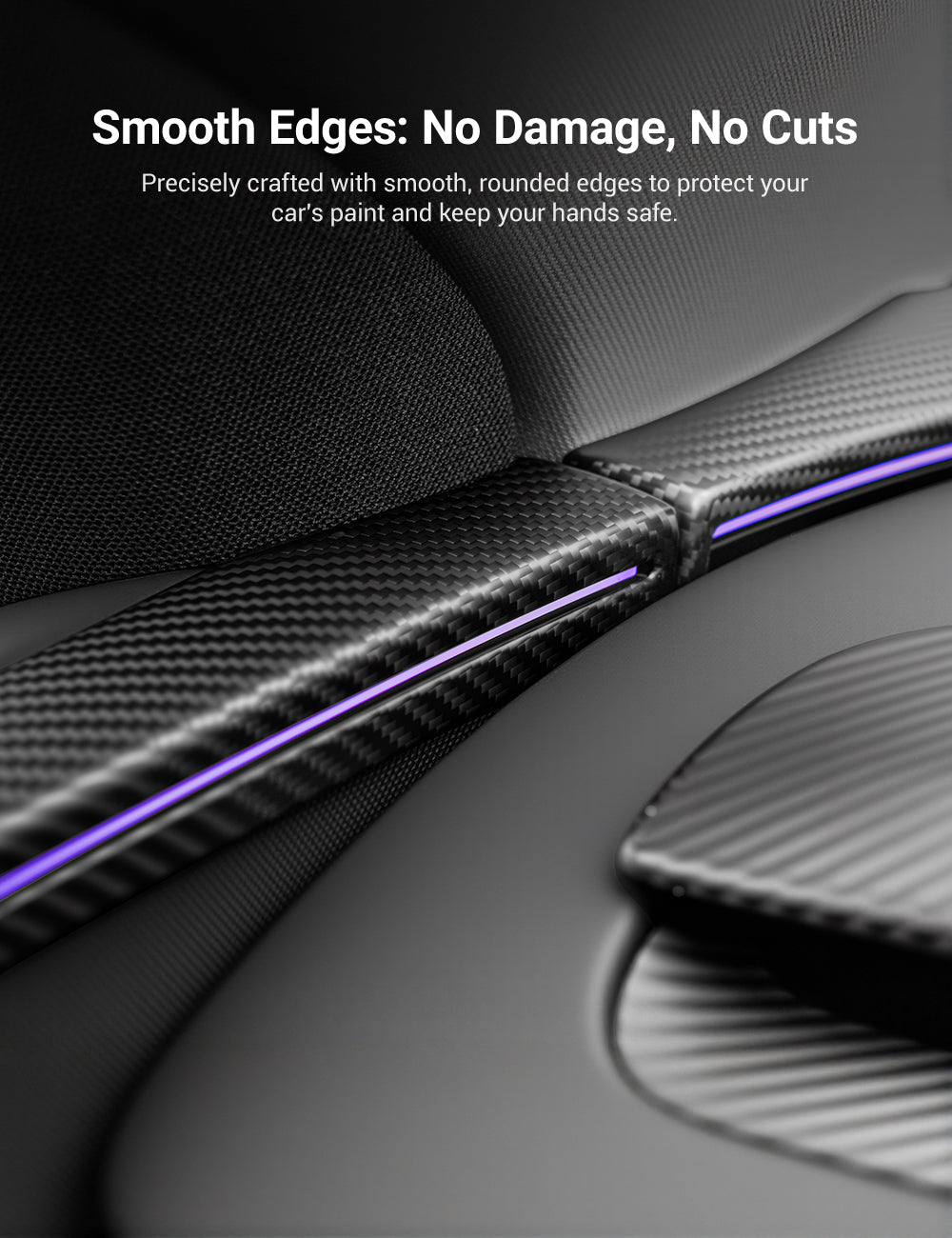 Dry Carbon Fiber Door Trim Cover for Tesla Model Y Juniper - Teskay