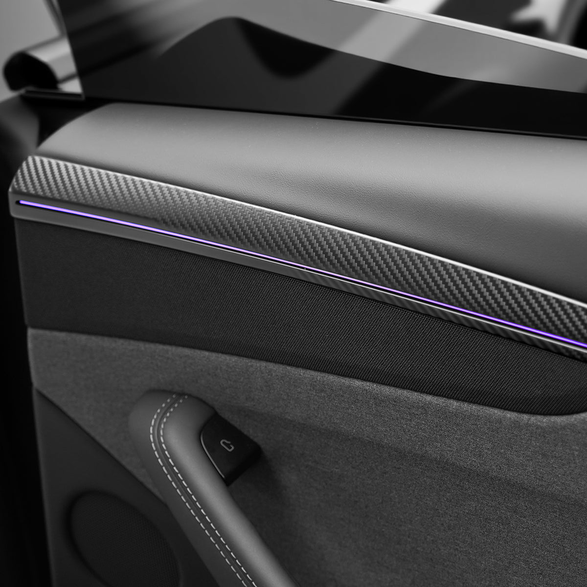 Dry Carbon Fiber Door Trim Cover for Tesla Model Y Juniper - Teskay