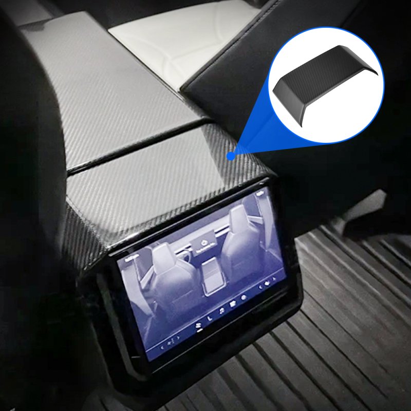 Dry Carbon Fiber Rear Screen Frame Cover / Frame Full Wrap for Tesla Cybertruck - Teskay