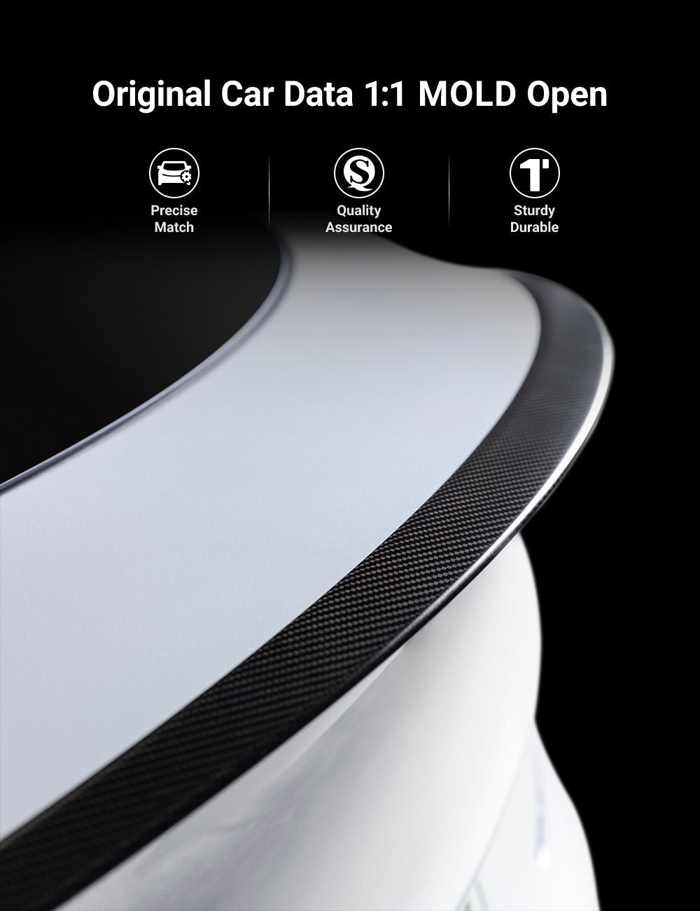 Highland Dry Carbon Fiber Performance Spoiler for Tesla Model 3/Y - Teskay