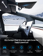 Cybertruck carbon fiber warning light cover - Teskay3