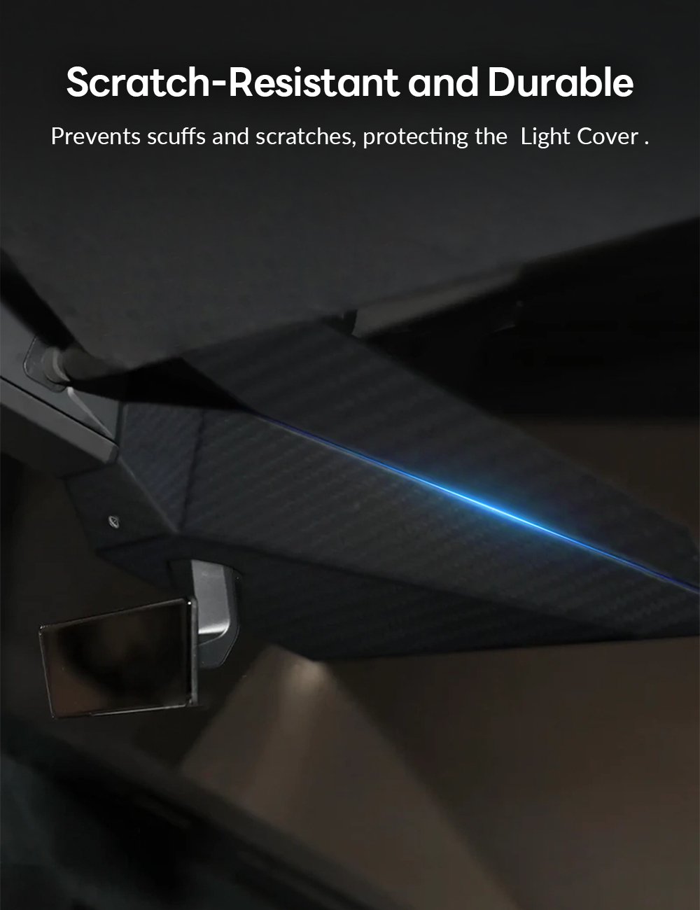 Cybertruck carbon fiber warning light cover - Teskay4