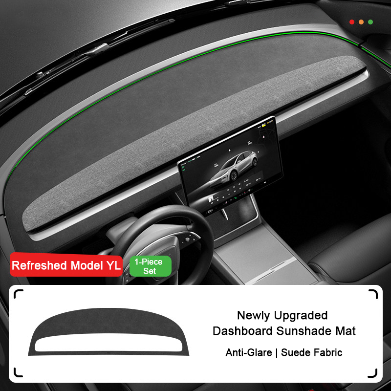 Suede Dashboard Anti-Glare Mat for Tesla Model 3 & Y