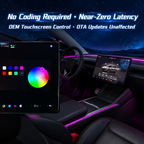Tesla Center Console Ambient Light for Model 3 Highland, Model Y Juniper & YL