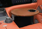 Solid Wood Floating Table for Tesla's Front and Rear Cup Holders