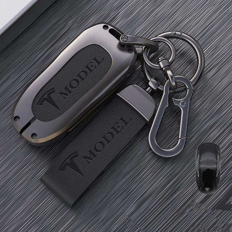 esla Model Y Key Fob Cover - Aluminum Alloy Protective Case-1
