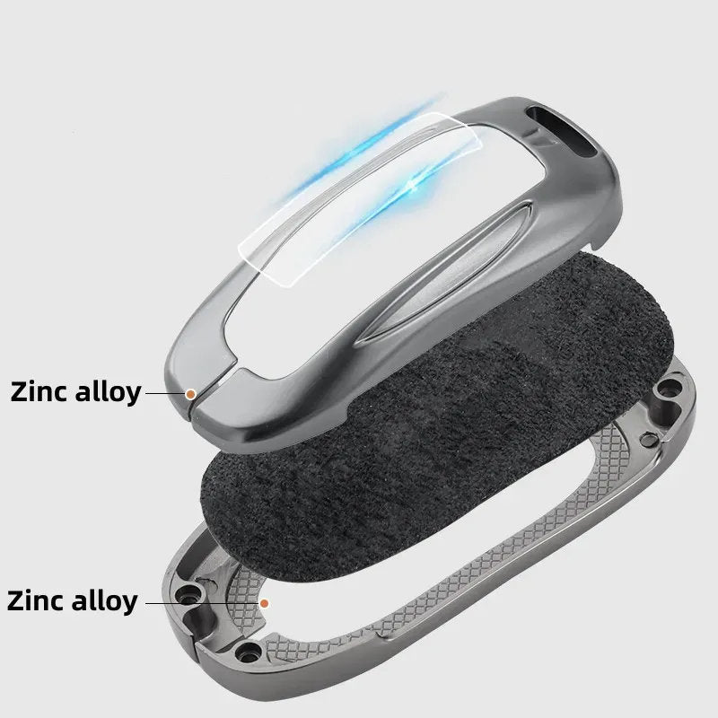 esla Model Y Key Fob Cover - Aluminum Alloy Protective Case-4