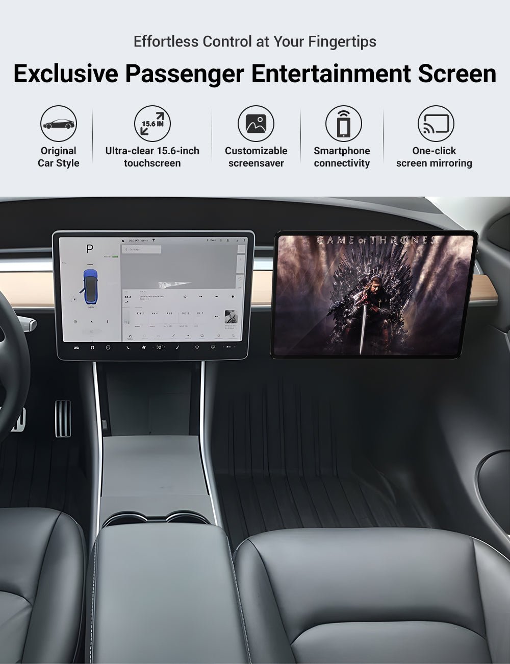 Exclusive Passenger Entertainment Screen for Tesla Model 3/Y - Teskay