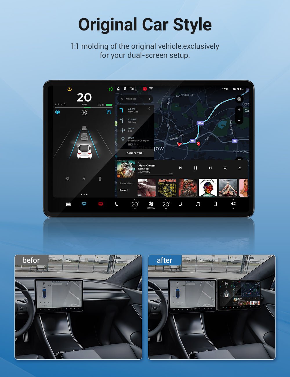 Exclusive Passenger Entertainment Screen for Tesla Model 3/Y - Teskay