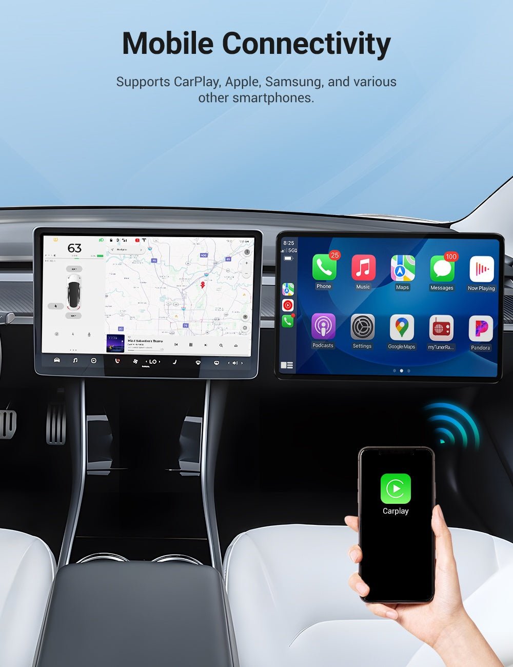 Exclusive Passenger Entertainment Screen for Tesla Model 3/Y - Teskay