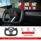 Yoke Steering Wheel for Tesla Model 3 / Y Glossy Carbon Fiber