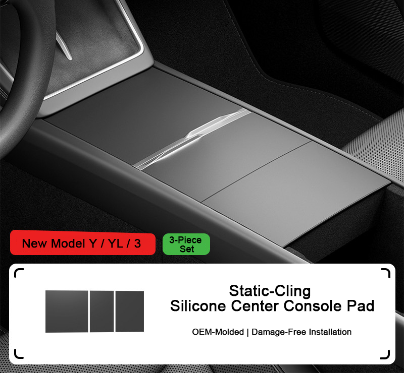 Static-Cling Console Mat for Model 3 / Y（2021+）