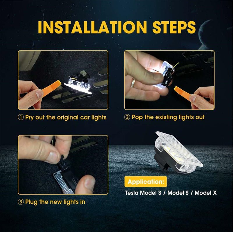 Footwell LED Lights for Tesla Model 3/Y/S/X (4PCS)