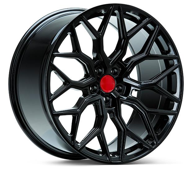 Forged wheels for retrofitting Tesla Model 3/Y/S 【Style 8(Set of 4)】 Gloss black