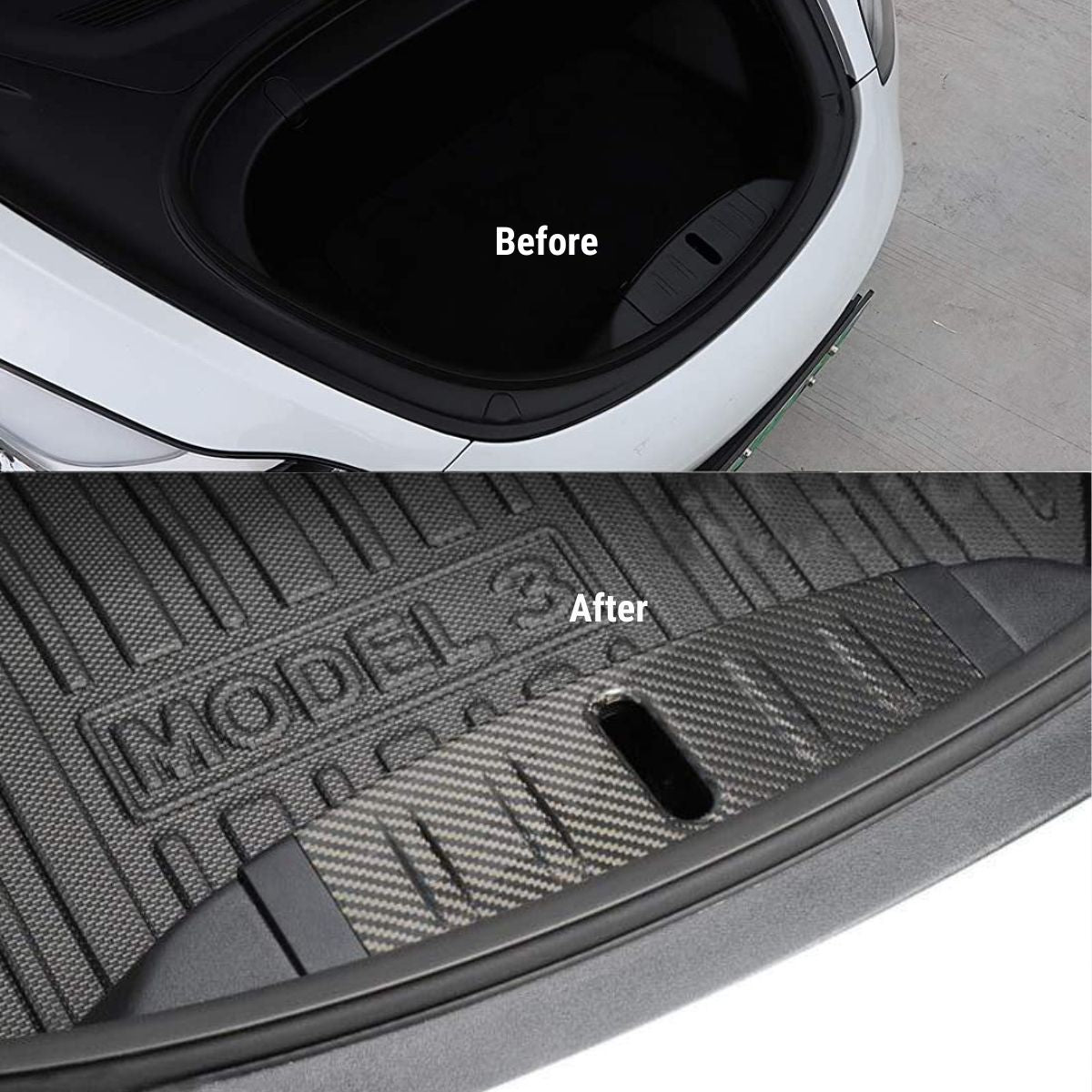 Dry Carbon Fiber Frunk Scuff Plate for Tesla Model 3 - Teskay
