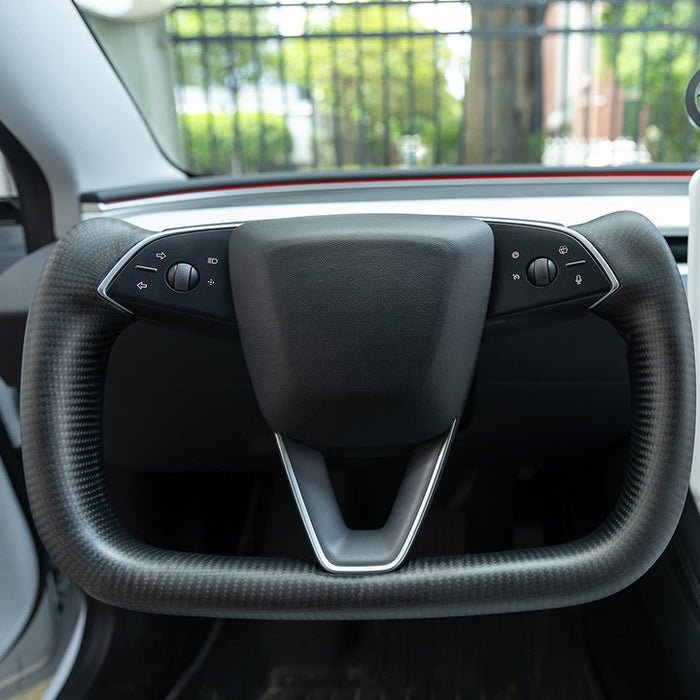 Full Carbon Fiber Yoke Steering Wheel for Tesla Model 3 Highland & Model Y Juniper - Teskay
