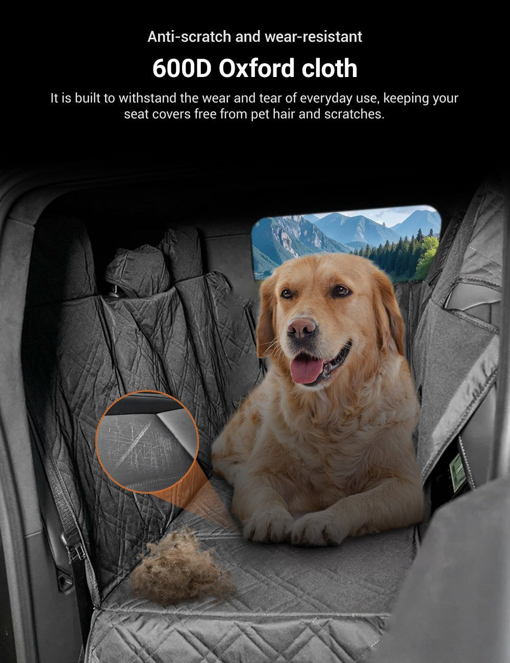 Full-Cover Rear Dog Seat Cover for Tesla Cybertruck - Teskay