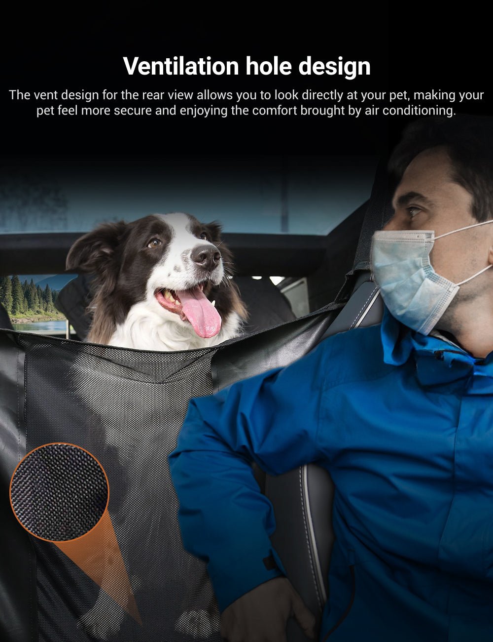 Full-Cover Rear Dog Seat Cover for Tesla Cybertruck - Teskay