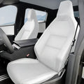 Full Leather Seat Covers for Tesla Cybertruck (10 PCS) White
