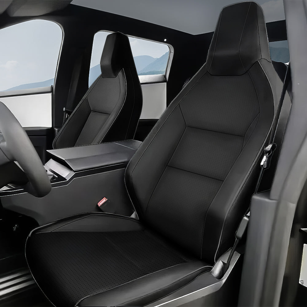 Full Leather Seat Covers for Tesla Cybertruck (10 PCS) - Teskay