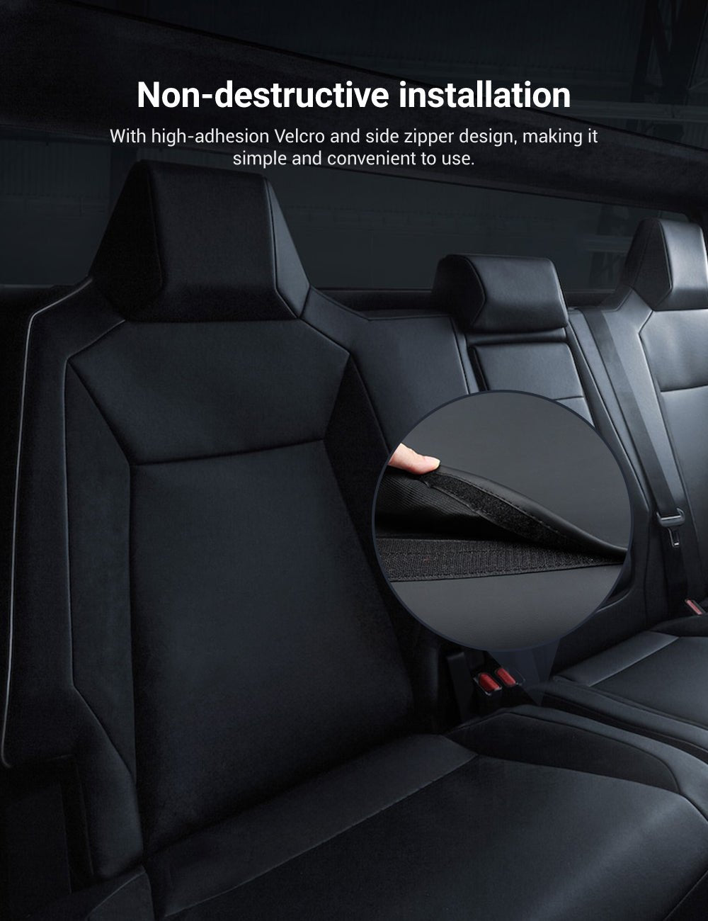 Full Leather Seat Covers for Tesla Cybertruck (10 PCS) - Teskay