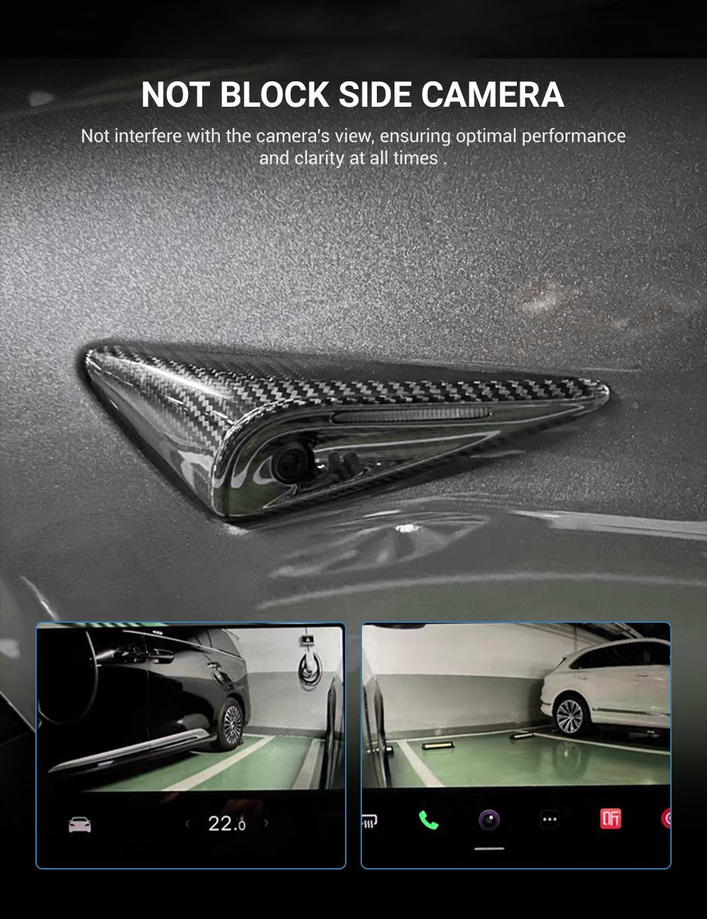 Tesla Model 3/Y Full Carbon Fiber Side Camera Covers - Teskay
